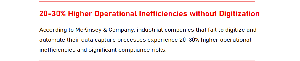 McKinsey report on inefficiencies without digitized data capture