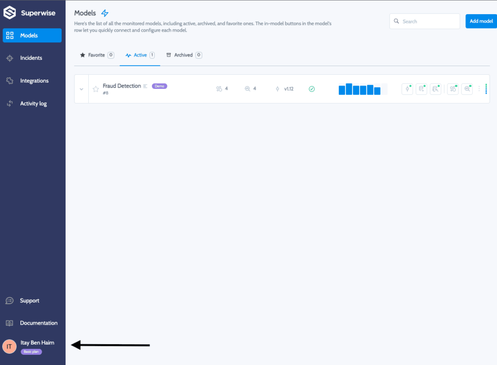 Putting together a continuous ML stack - Superwise keys